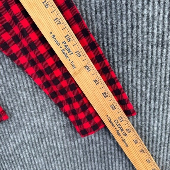 Plaid Mock Neck Top Womens XL Red Black Long Sleeve Cottagecore‎ Cabincore - Picture 6 of 7
